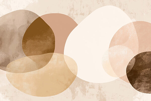 Group of brown and white circles