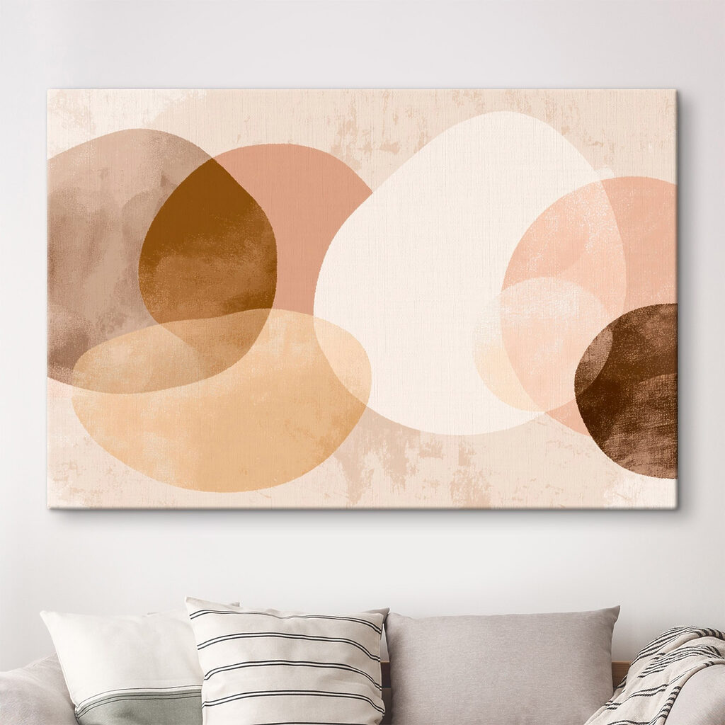 Group of brown and white circles