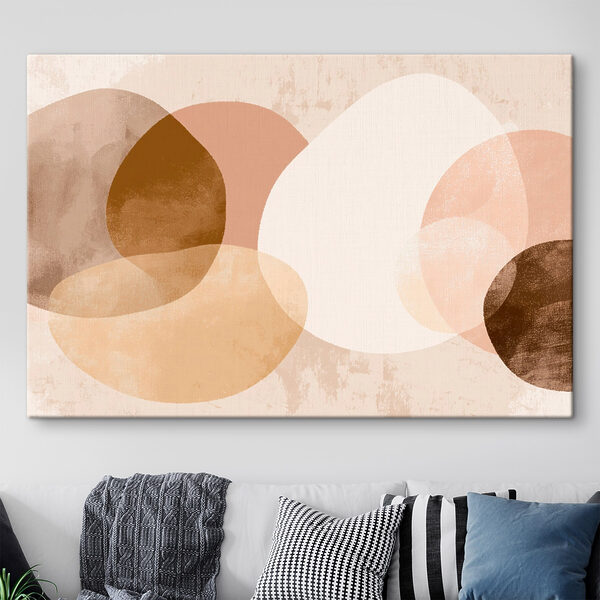 Group of brown and white circles