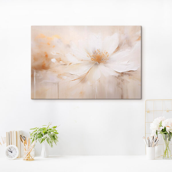 Painting of a white flower Painting of a white flower