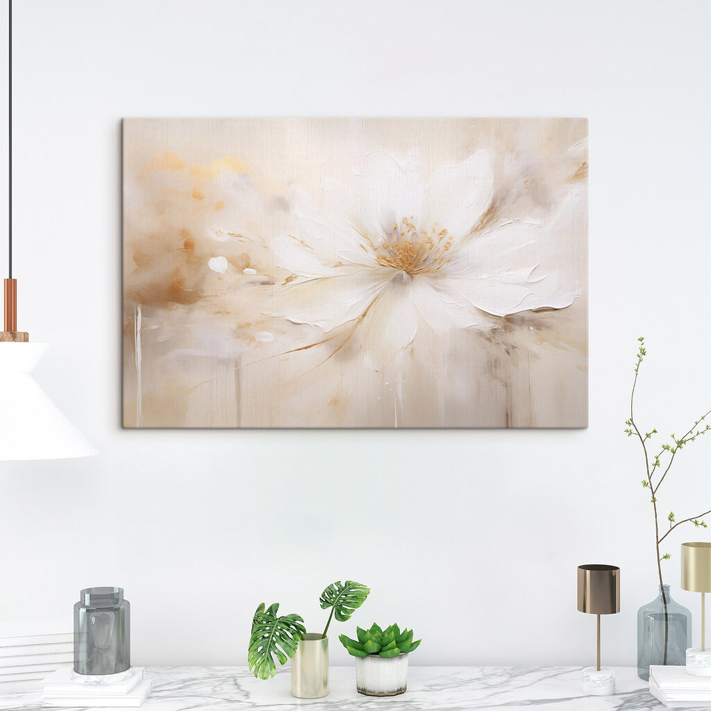 Painting of a white flower Painting of a white flower