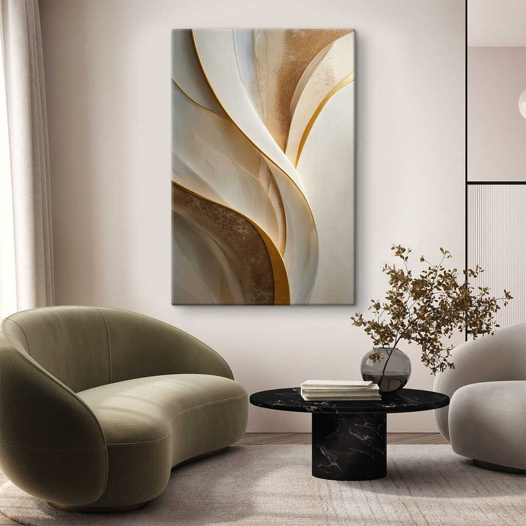Flowing patterns of soft, muted tones