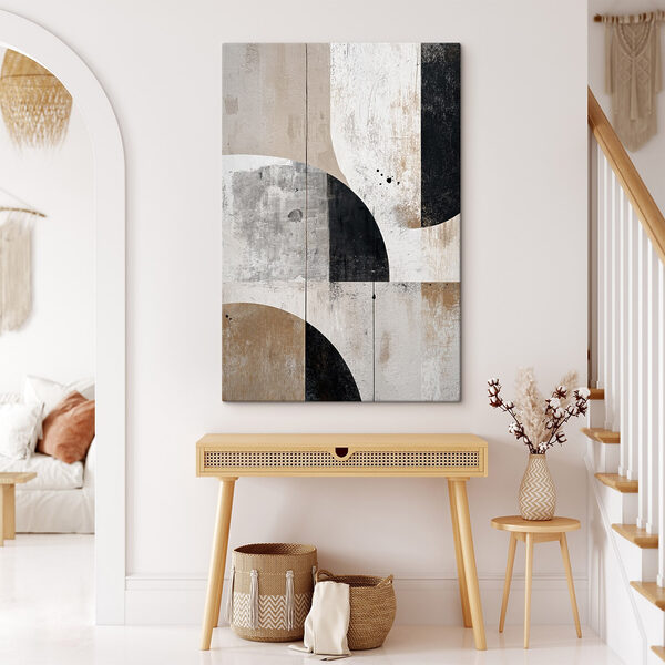 Black and white painted wall