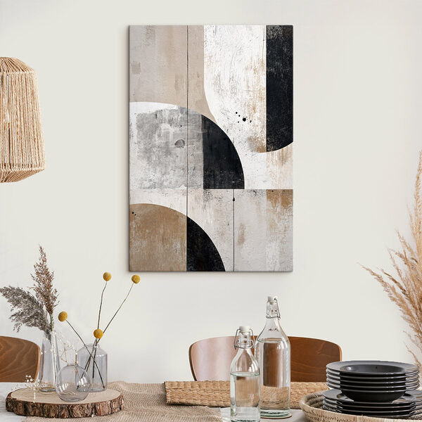 Black and white painted wall