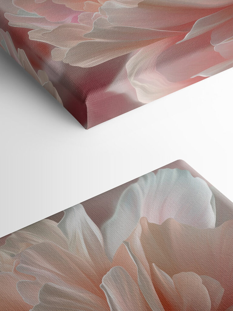 Soft petals in gentle pastel hues