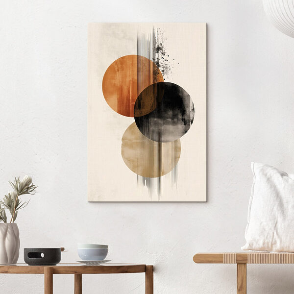Group of circles with lines and stripes