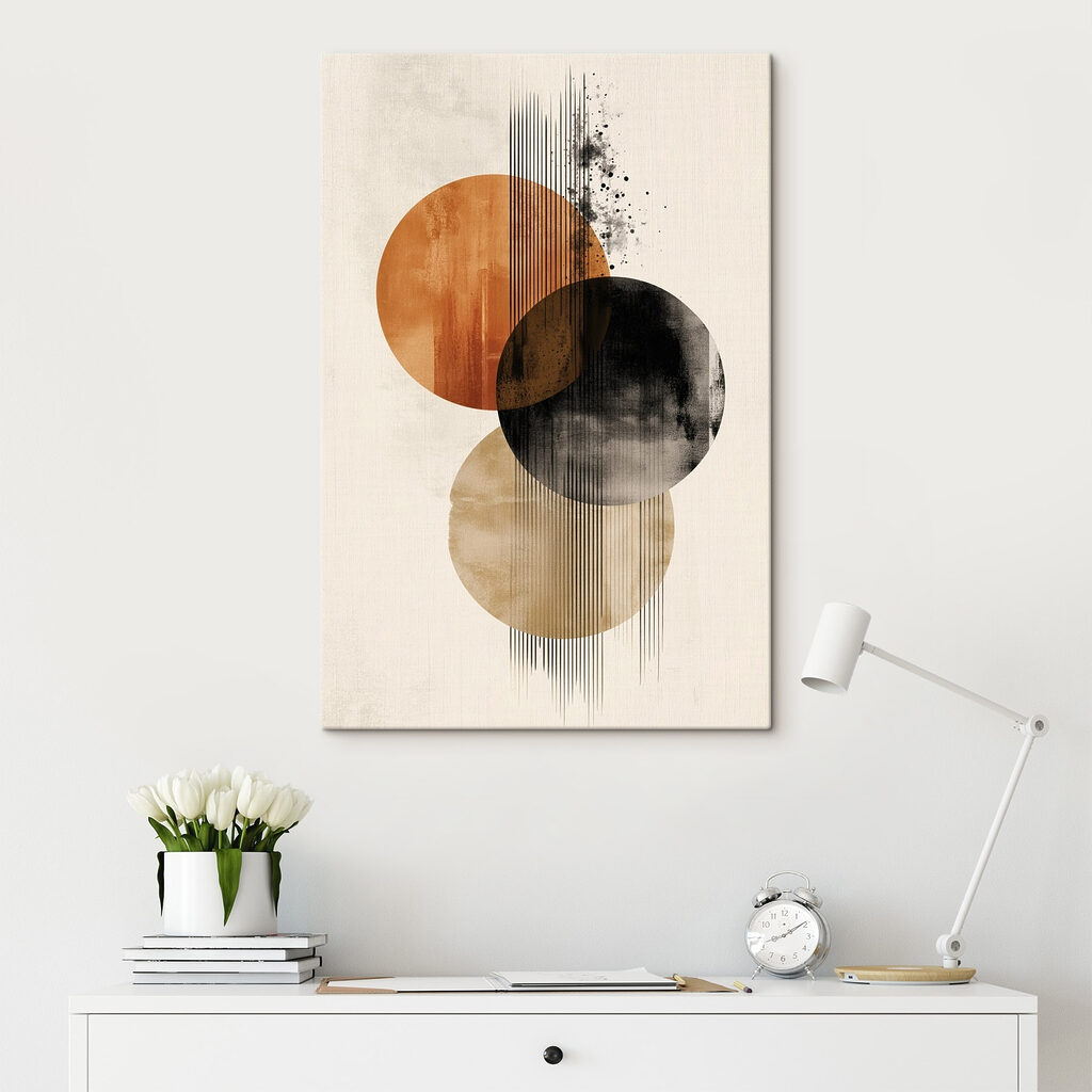 Group of circles with lines and stripes
