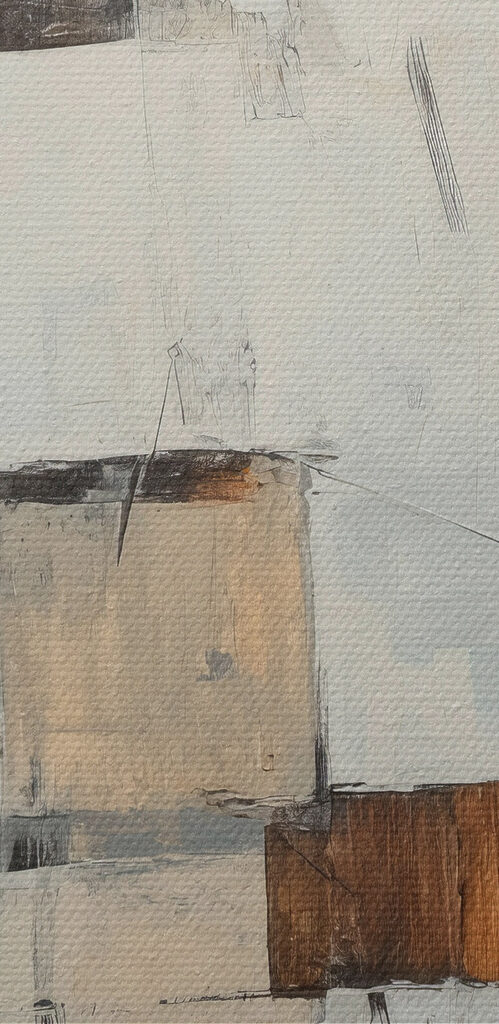 Painting of white and brown squares Painting of white and brown squares
