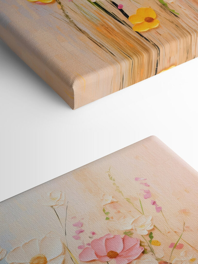 Painting of flowers on a wall