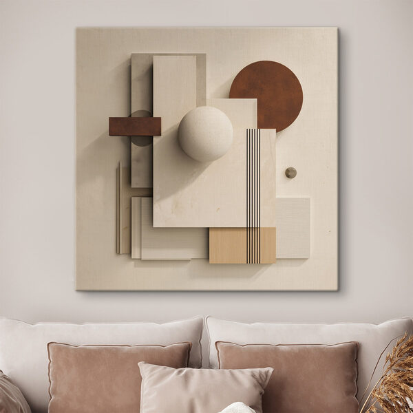 Wandbilder Gruppe geometrischer Figuren