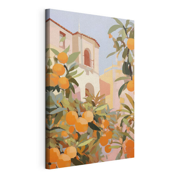 Wandbilder Orangen, die an einem Baum wachsen, im Hintergrund sind Gebäude zu sehen (Artikelnummer: s46060) Wandbilder Wandbilder Orangen, die an einem Baum wachsen, im Hintergrund sind Gebäude zu sehen (Artikelnummer: s46060)