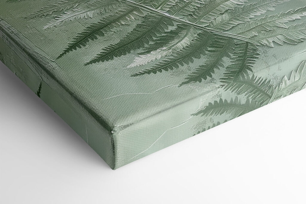 Fern leaf on a glass surface