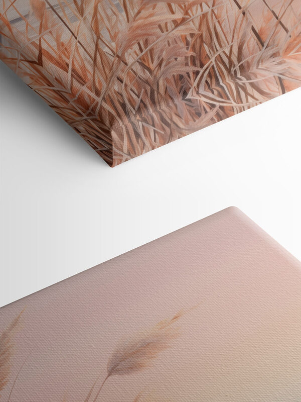Soft grasses by tranquil waterside