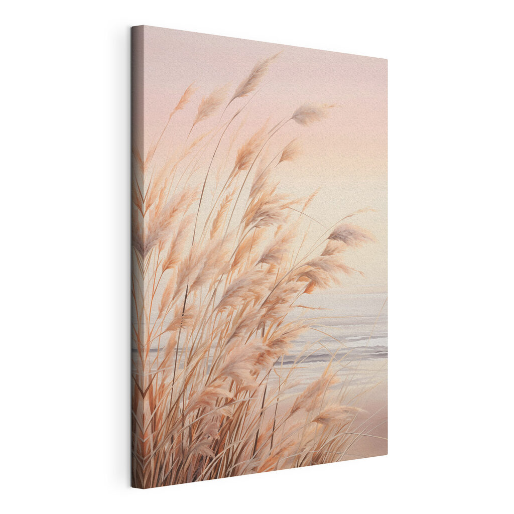 Soft grasses by tranquil waterside