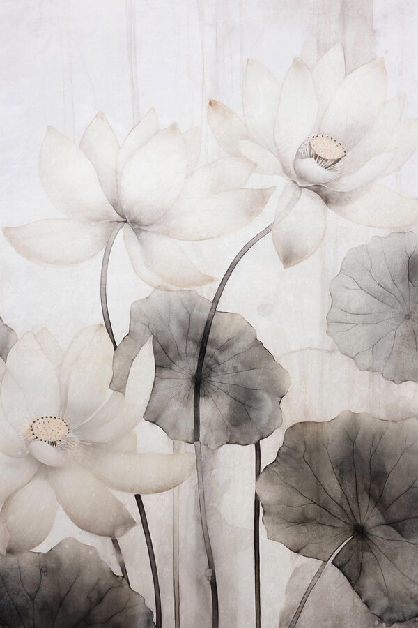 Delicate lilies on a soft background