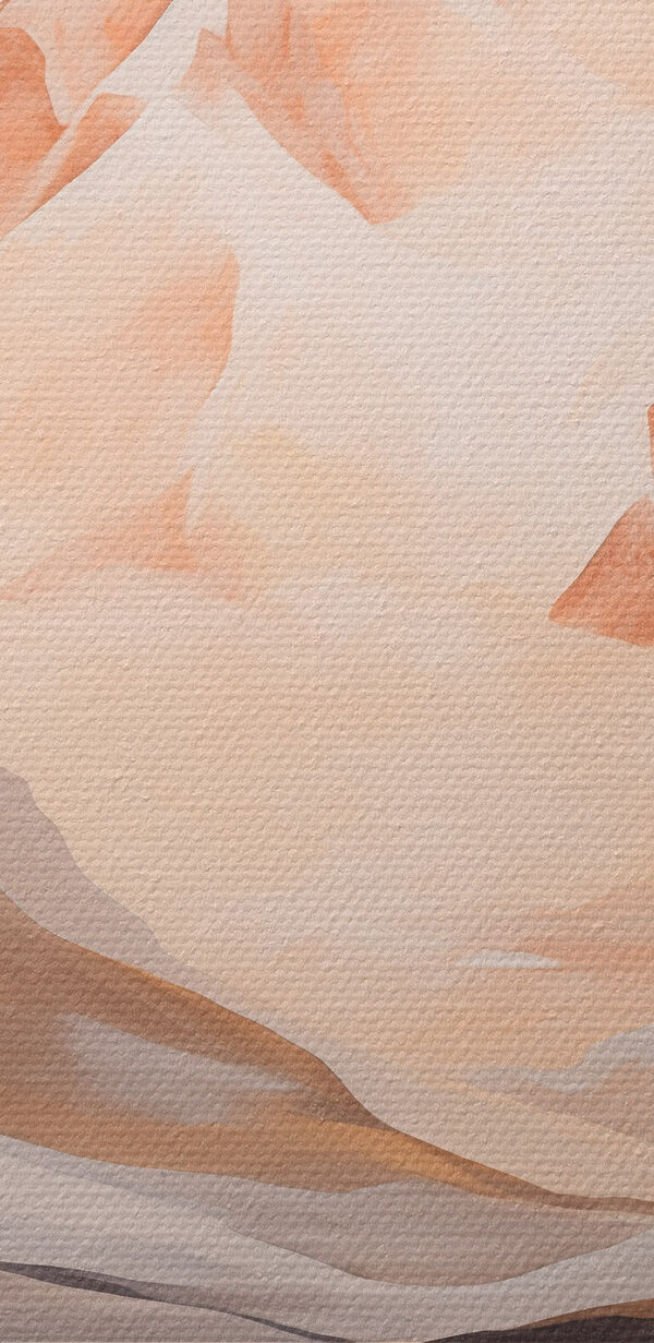 Painting of a mountain range and a lake Painting of a mountain range and a lake