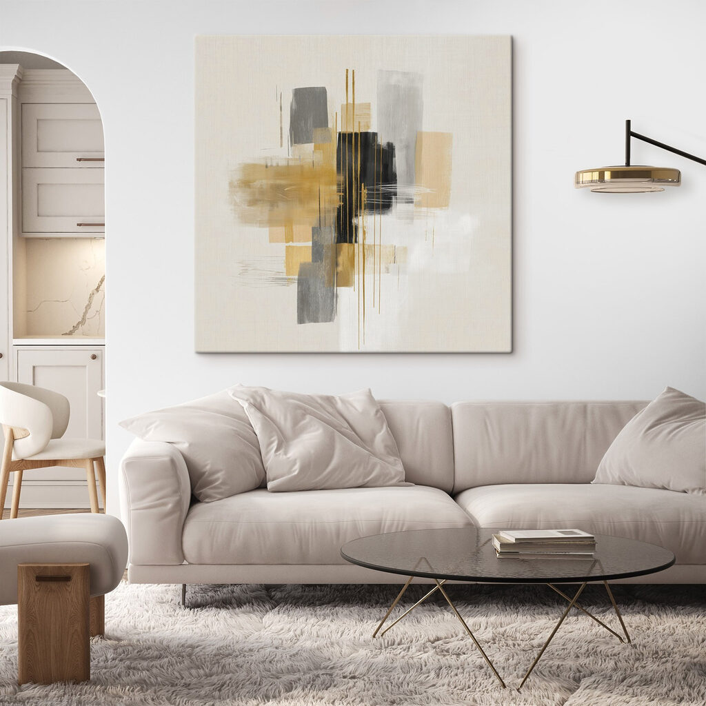 Dynamic abstract composition in soft colors Dynamic abstract composition in soft colors