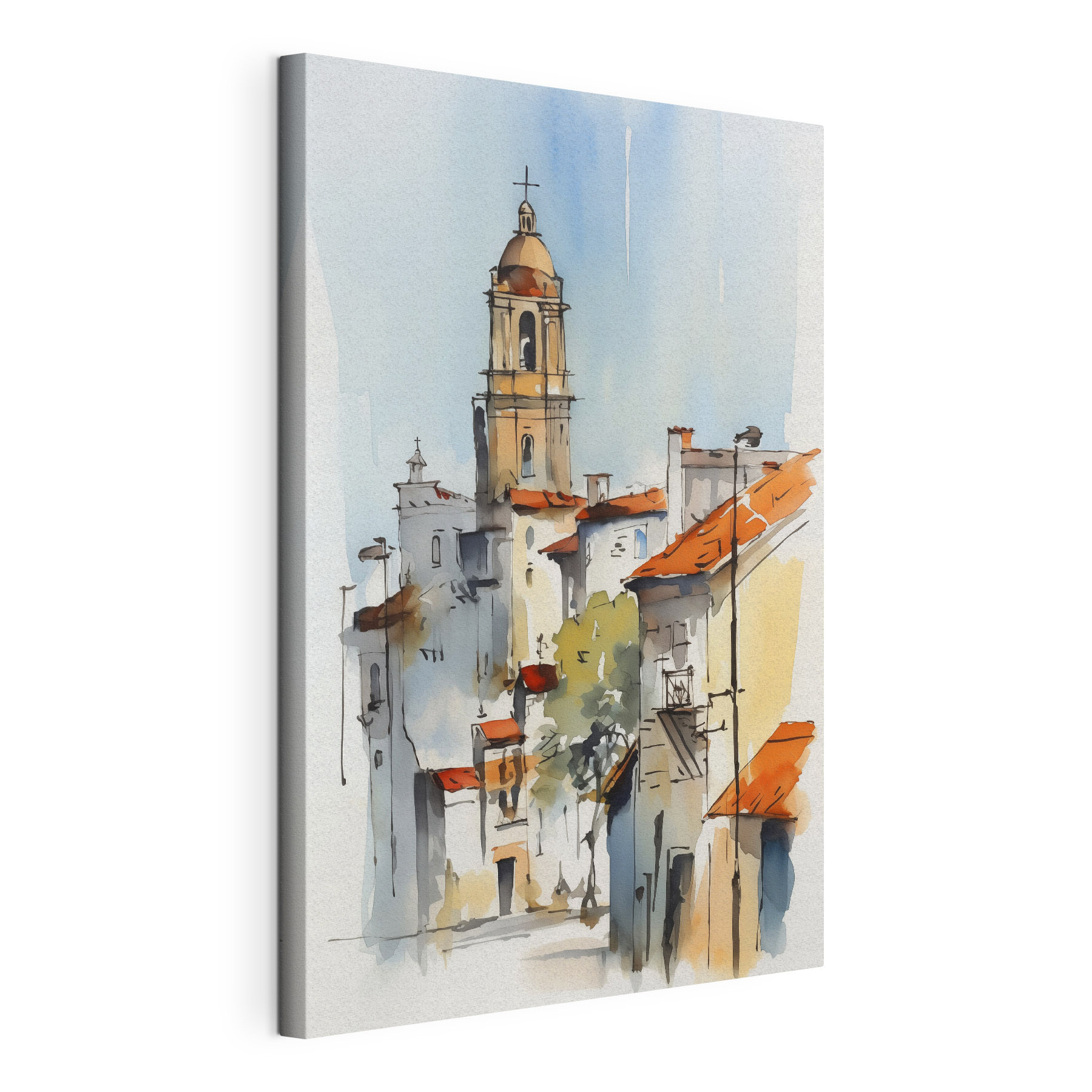 Watercolor painting of buildings Watercolor painting of buildings