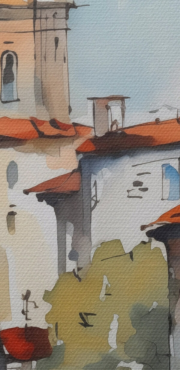 Watercolor painting of buildings Watercolor painting of buildings