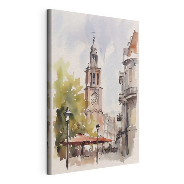 Wandbilder Aquarell eines Gebäudes mit einem Glockenturm (Artikelnummer: s46121) Wandbilder Wandbilder Aquarell eines Gebäudes mit einem Glockenturm (Artikelnummer: s46121)