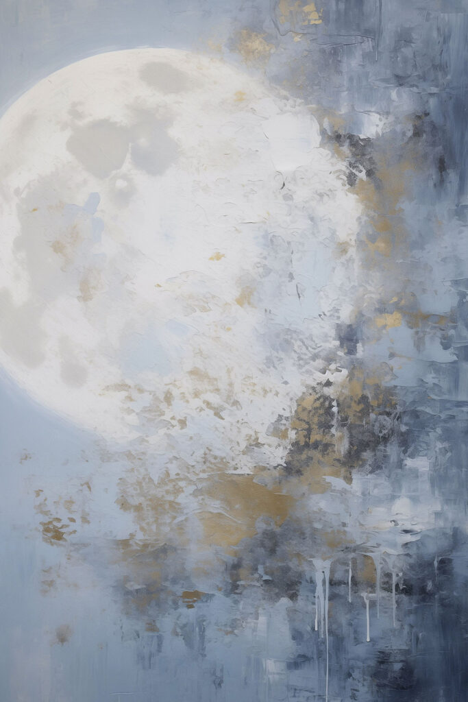 Painting of a moon Painting of a moon