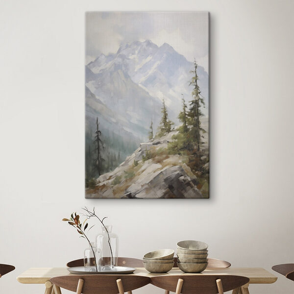 Mountain landscape with trees and mountains
