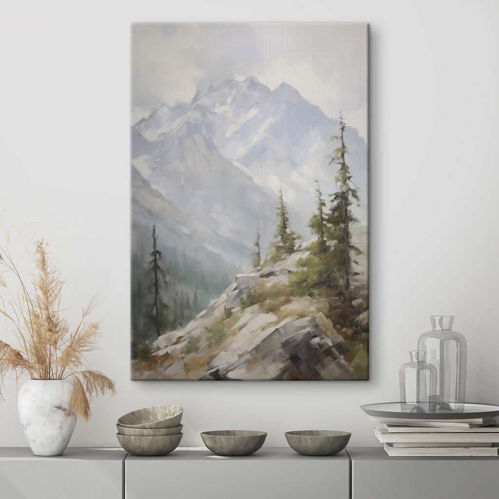 Mountain landscape with trees and mountains