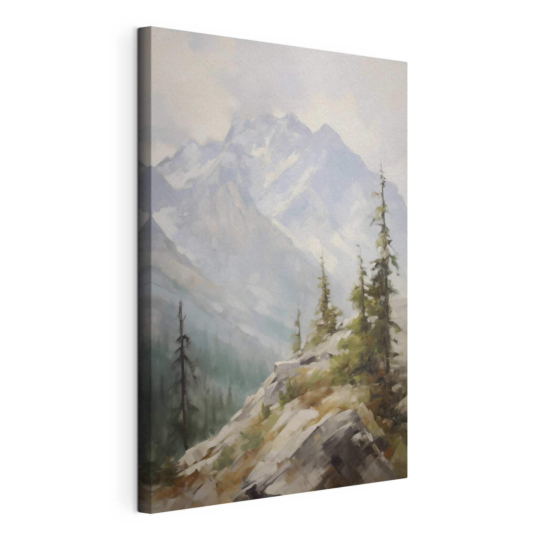 Mountain landscape with trees and mountains