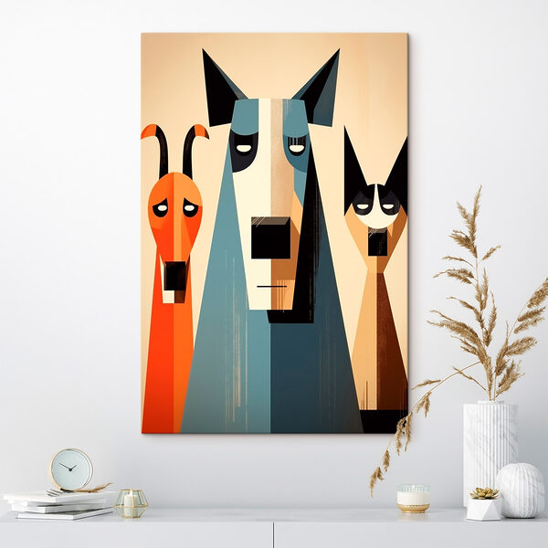 Group of dogs and cats