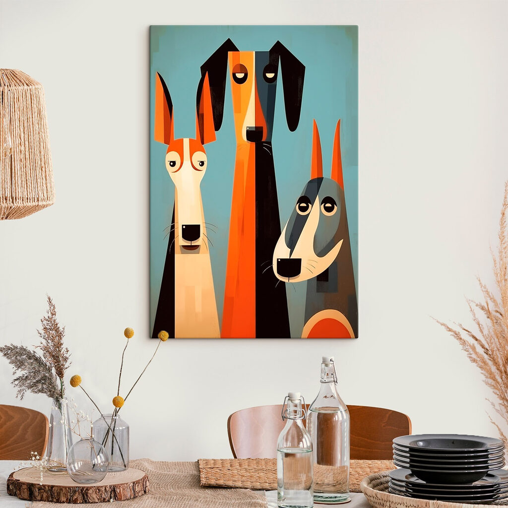 Group of dogs with different colors