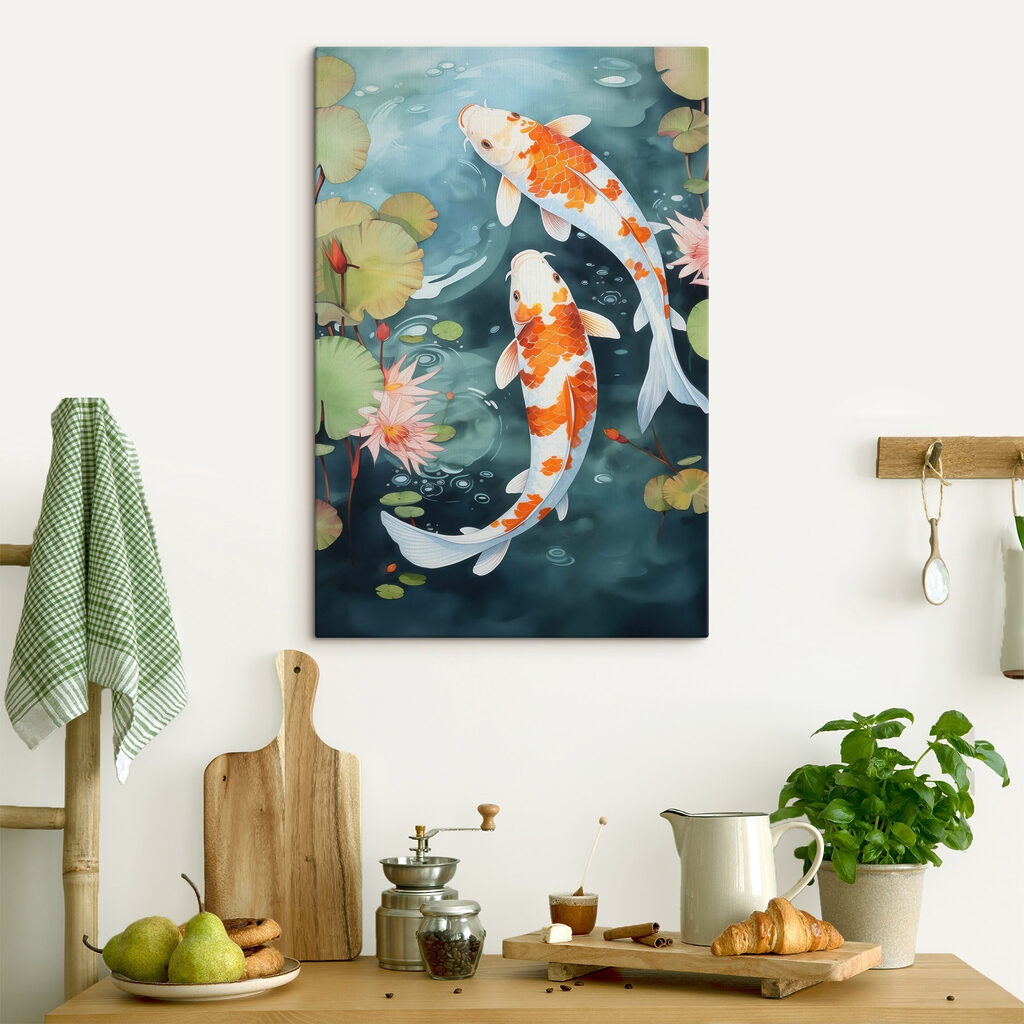 Two fish swimming in water