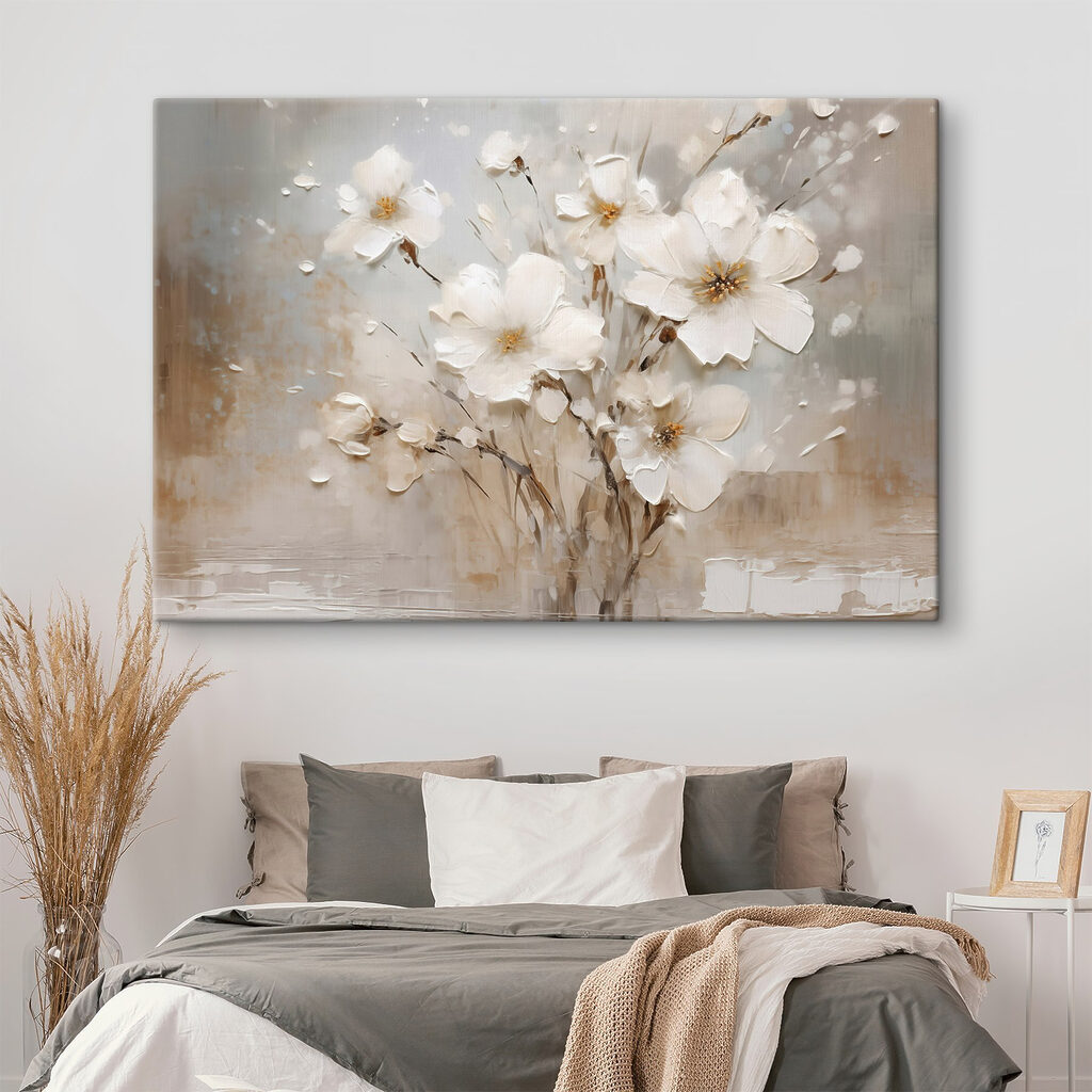 Painting of white flowers