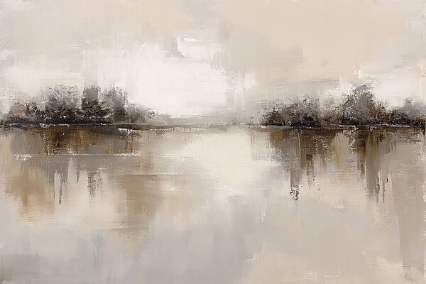 Painting of trees and water Painting of trees and water