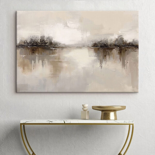 Wandbilder Gemälde mit Bäumen und Wasser