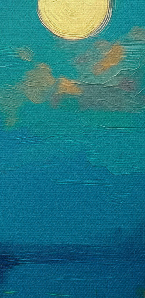Moon over a river