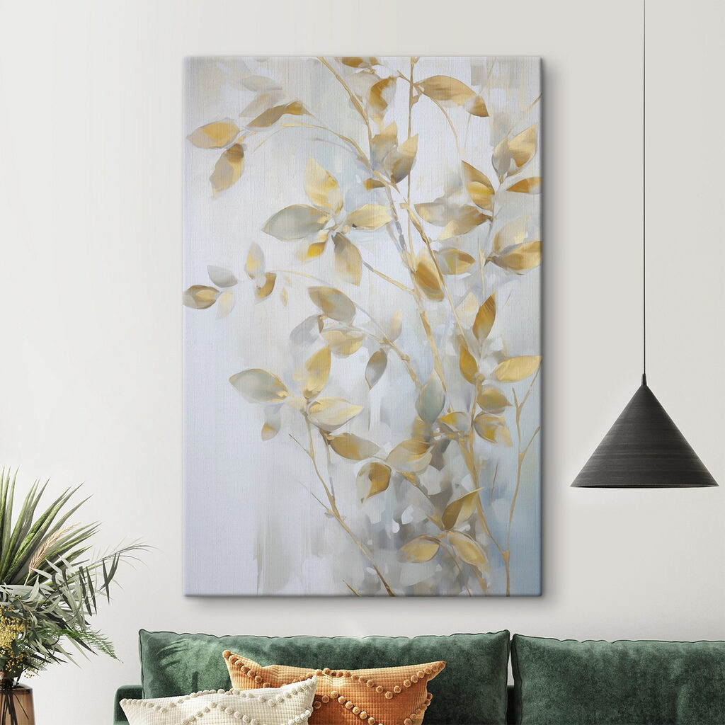 Painting of a branch with leaves