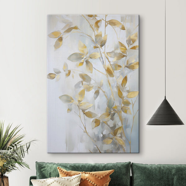 Painting of a branch with leaves