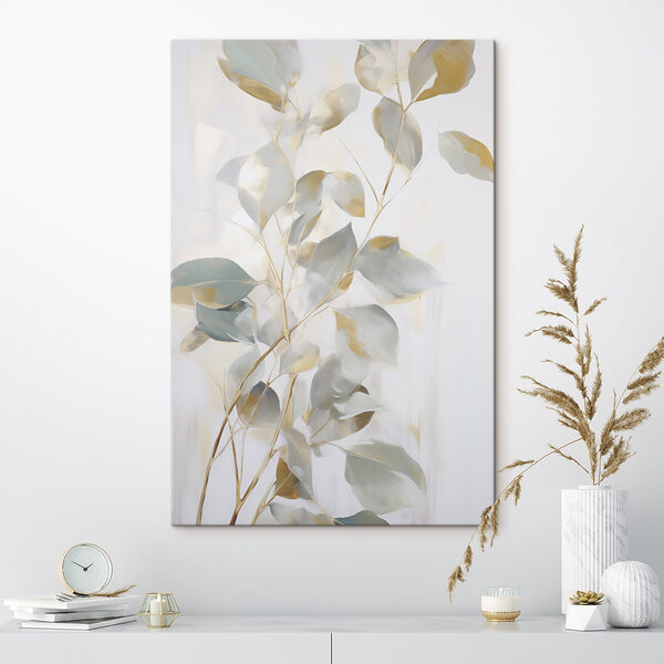 Painting of a branch with leaves