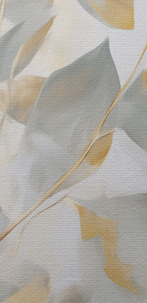 Painting of a branch with leaves