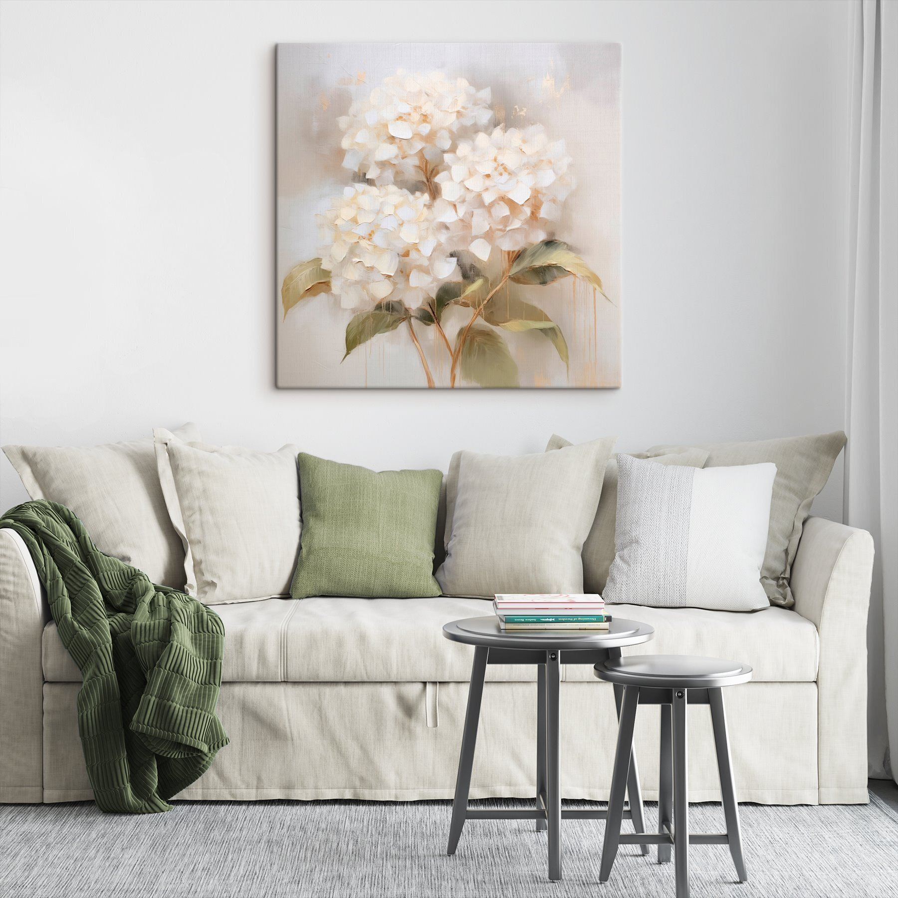 Painting of white flowers