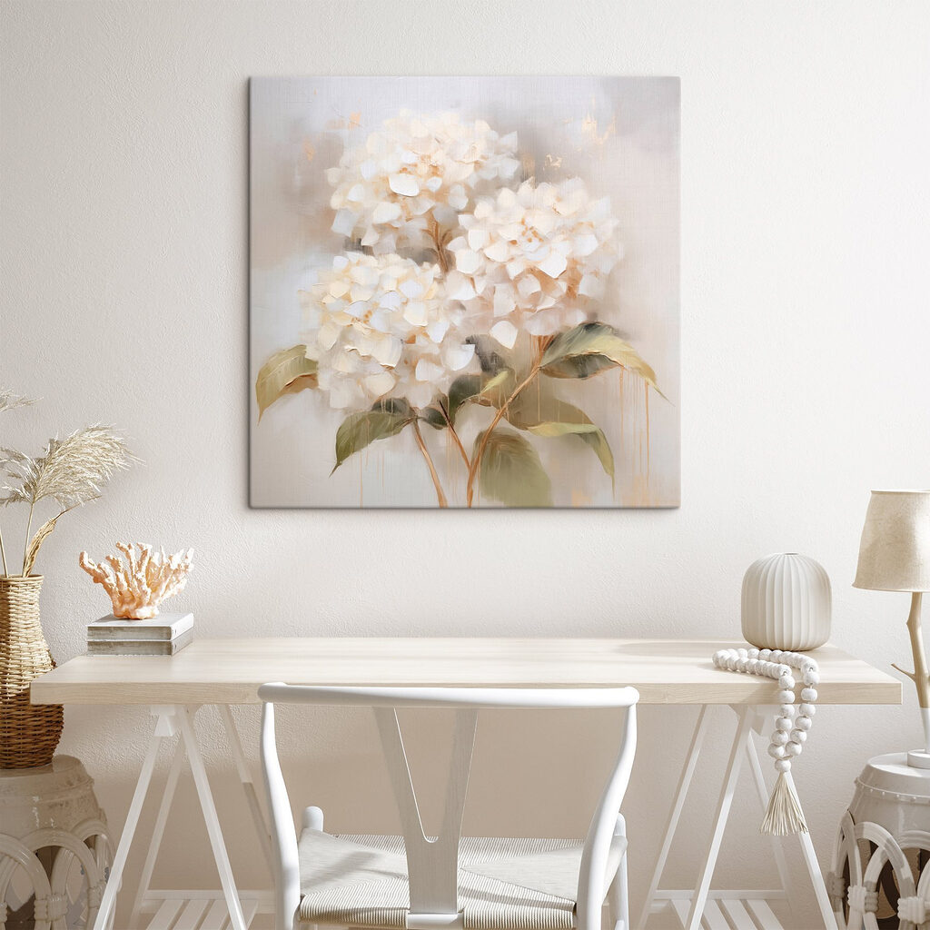 Painting of white flowers
