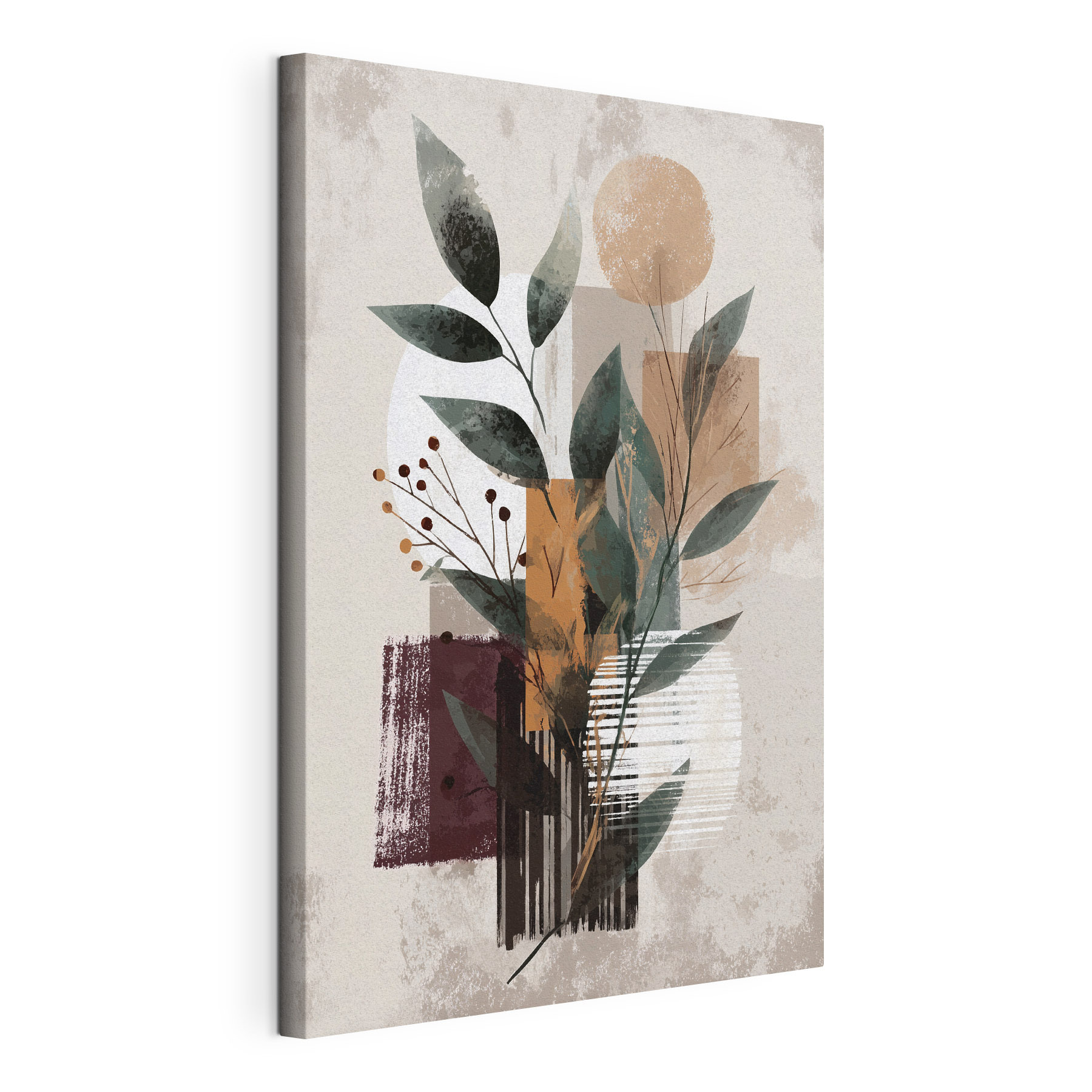 Painting of leaves and flowers Painting of leaves and flowers