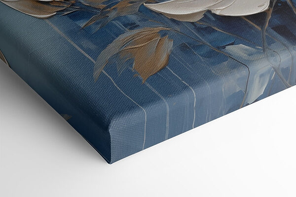 Painting of flowers on a blue background
