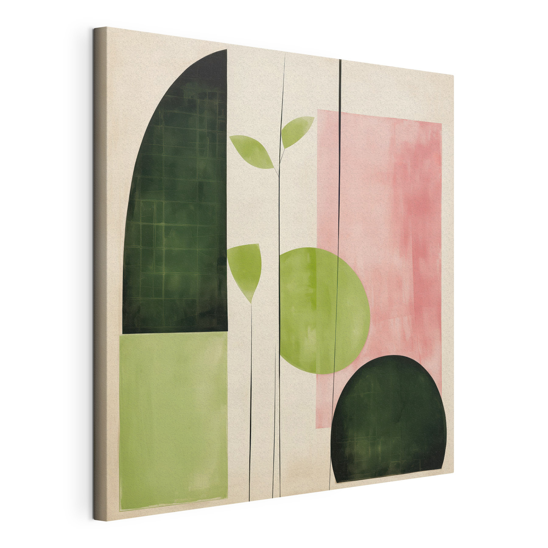 Painting of a plant and circles