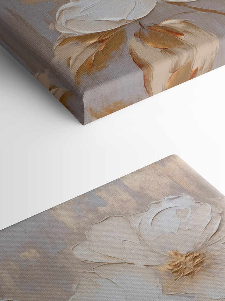 Painting of flowers on a wall