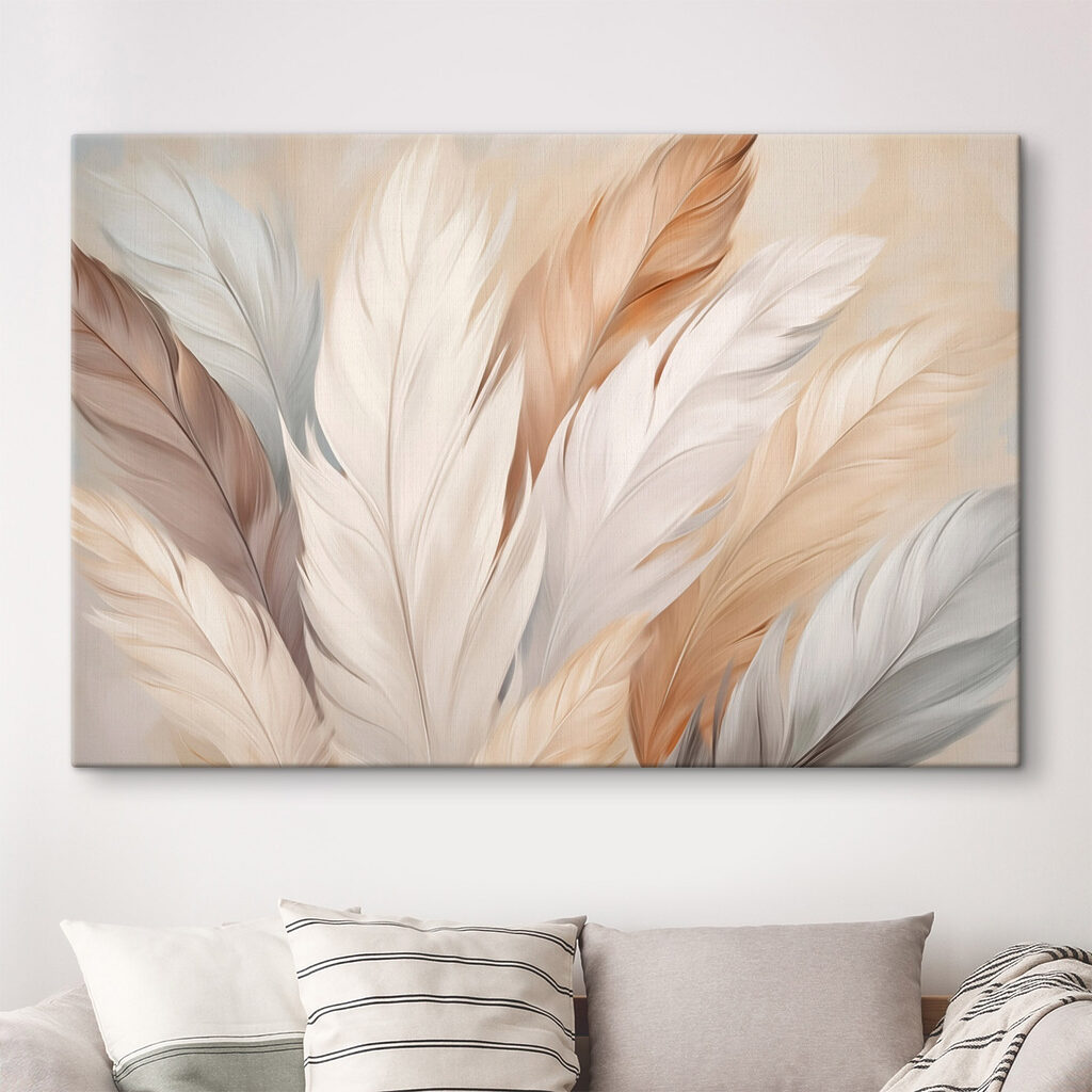 Group of feathers in different colors Group of feathers in different colors