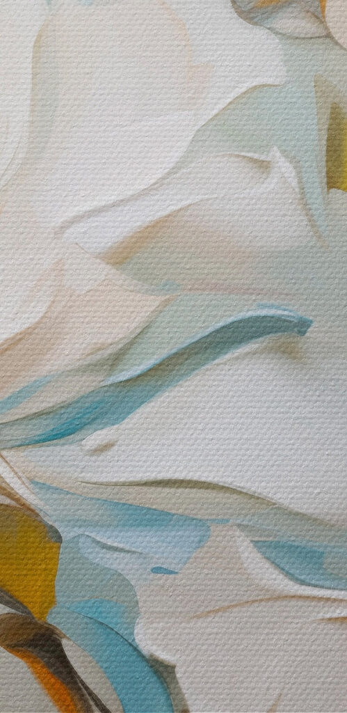 Painting of white flowers Painting of white flowers