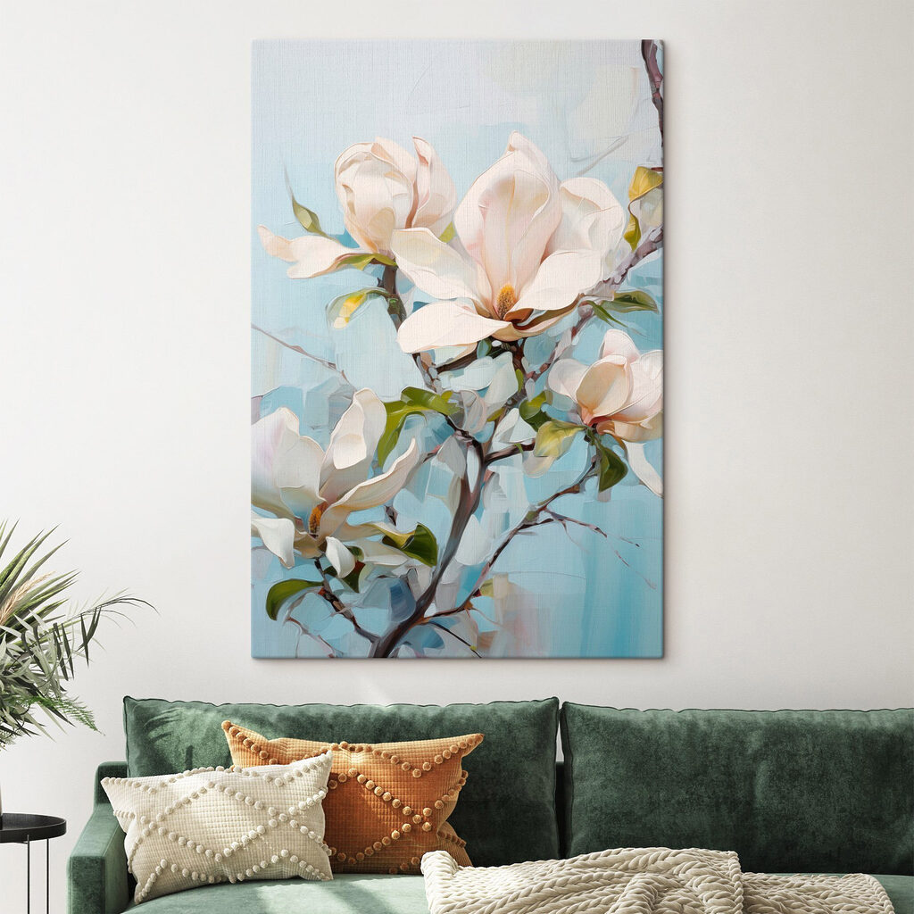Painting of a white flower