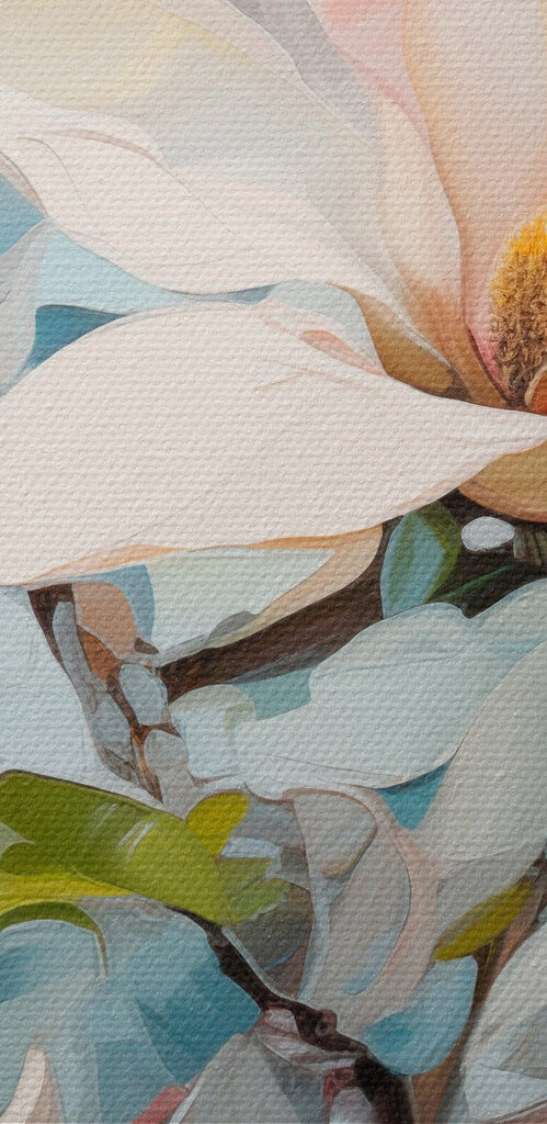 Painting of a white flower