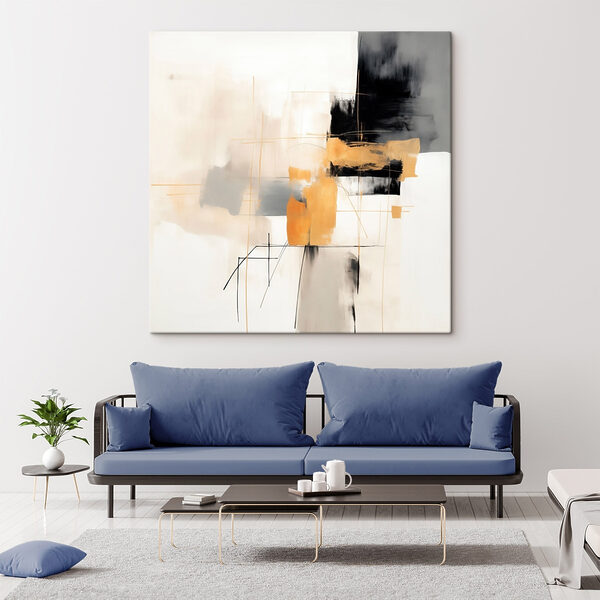 Abstract shapes in muted tones